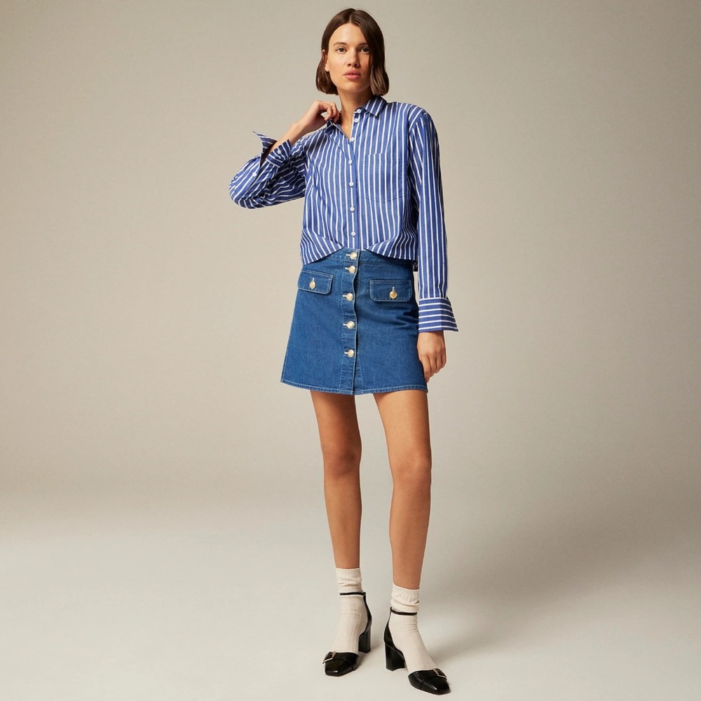 J. Crew Blue Denim Mini Skirt